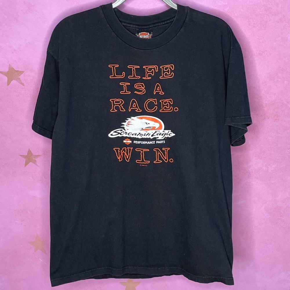Vintage Harley Davidson Men's Large T-shirt Palm Beach Florida Life's a …